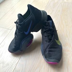 Nike Women’s Air Zoom Superrep 2 Sneakers, US 10, Black w/Color Accents